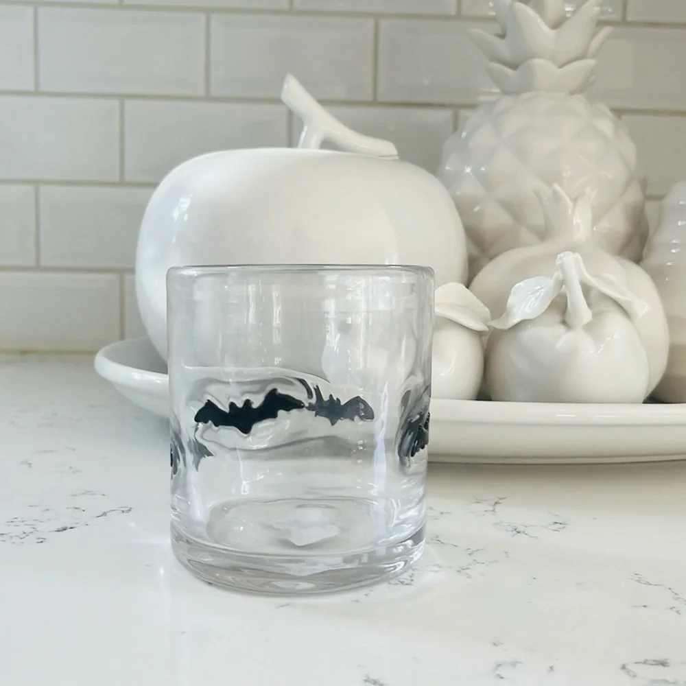 Crate&barrel 🦇 Bat Double Old-Fashioned Glass